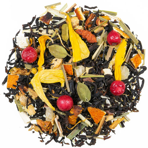 Spring Fragrance Flavoured black tea blend with herbs and fruit pieces