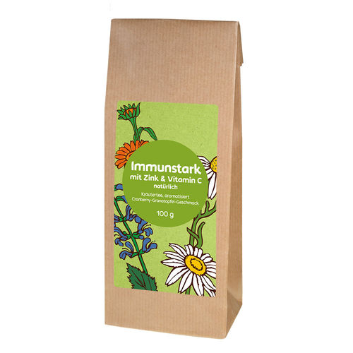 Immune-boosting with zinc and vitamin C natural  Herbal tea, flavoured